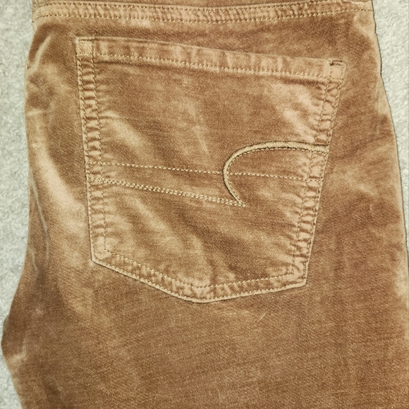 American Eagle Velvet Super Stretch Pants –Trendy Earthy Brown - Size 31/28 - Picture 4 of 6